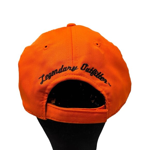 Cabela's Legendary Hunting Safety Blaze Orange Strapback Hat Cap Deer Skull - Picture 5 of 10